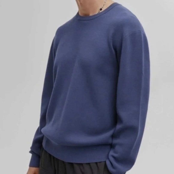 Mode of One Other - Mode of One Boxy Sweater Mens Large Caspian Water Blue Crew Neck New